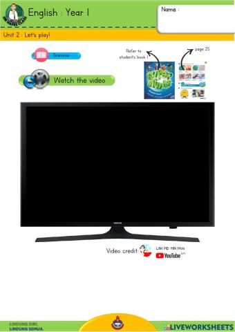 English Y1 - Let's play 7