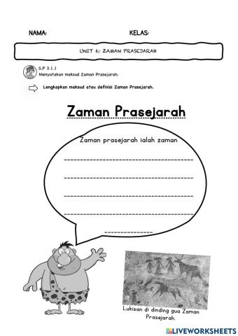 Sejarah tahun 4 - zaman prasejarah