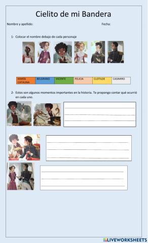 Escritura Cielito de mi Bandera