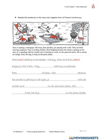 31101 1 Present Continuous Negative