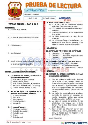 Prac. lect. yawar fiesta - capítulo del 01 al 03