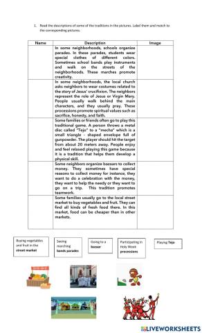 Values and Traditions