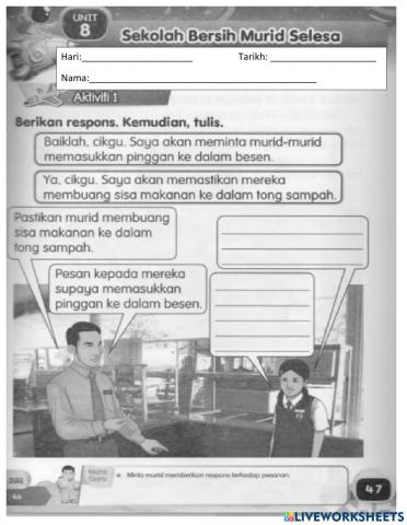 Respon kepada pesanan