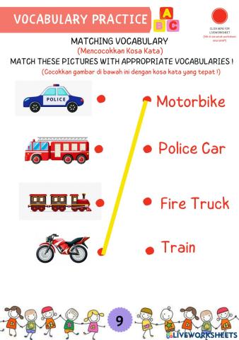 Matching Vocabulary Land Transportation