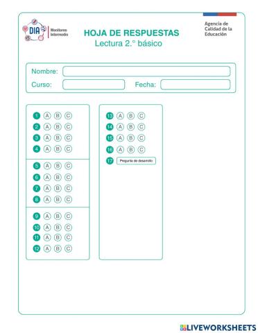 Hoja de Respuestas