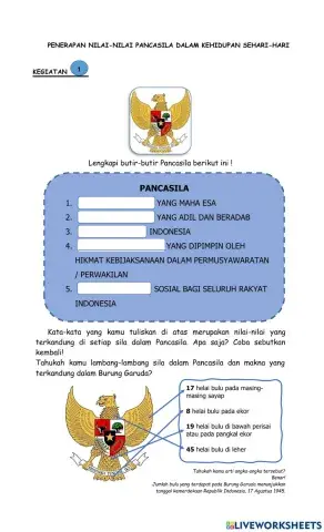 Penerapan nilai - nilai pancasila
