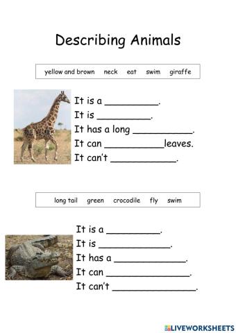 Describing Animals