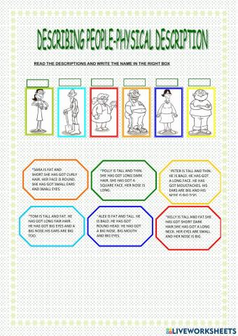 Descriptions and describing people