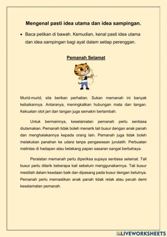 Idea Utama dan Idea Sampingan