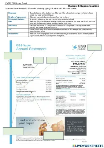 Superannuation Statement