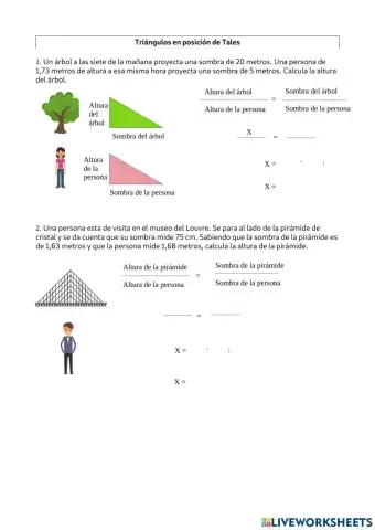 Triángulos en posición de Tales