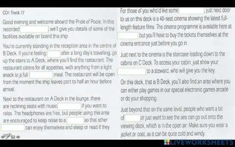 Listening test unit 3