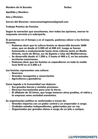 Fenicios - Características