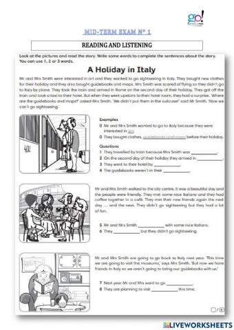 Children 5 reading test