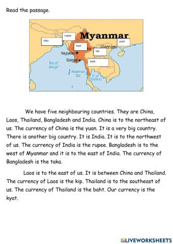 Myanmar Neighbouring countries