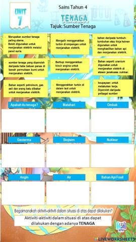 Sumber Tenaga Sains Tahun 4