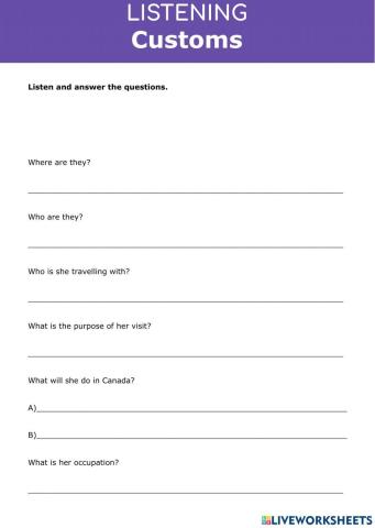 At the airport - Customs