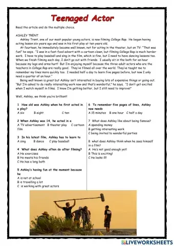 Teenaged Actor KET Reader