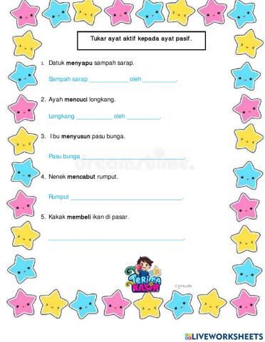 Menukar ayat aktif kepada ayat pasif