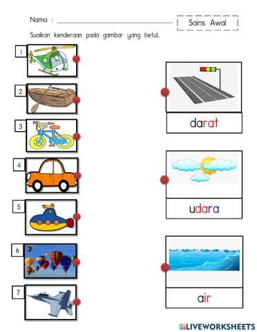 Kenderaan Darat, Udara & Air