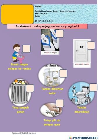 Adab keluar masuk Tandas Thn 4 PPKI sr