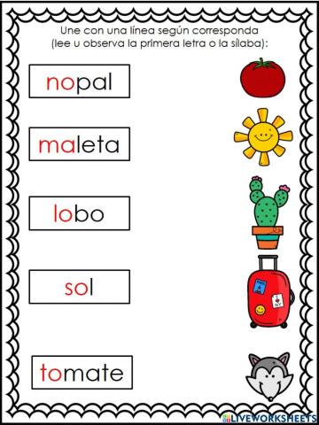 Identificamos palabras y objetos