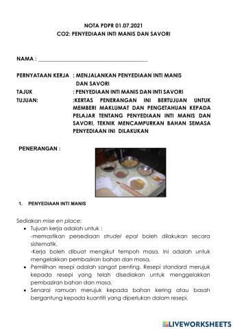 KVS Pembuatan Roti-Epal Strudel