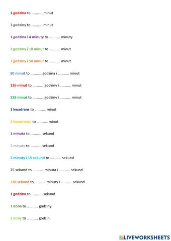 Zamiana jednostek czasu