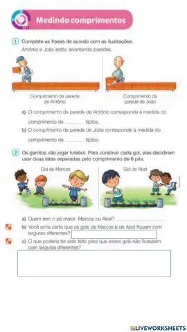 Atividade de matemática - grandezes e medidas