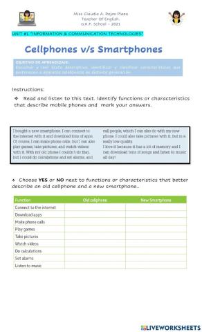 Cellphones vs Smartphones