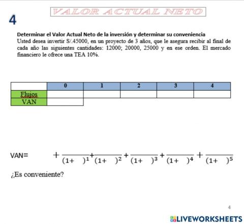 Valor Actual Neto 4