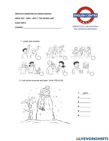 MOCK TEST-Kids 2-Unit 5-GMF2