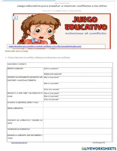 Ficha solución del conflicto