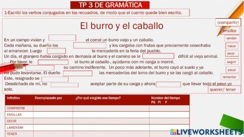 Ejercicios gramaticales