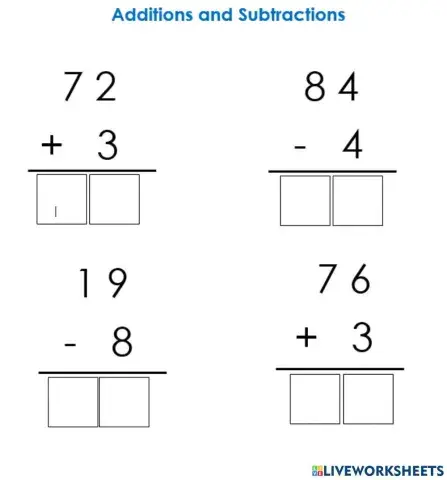 Adding a 2-digit number and a 1-digit number