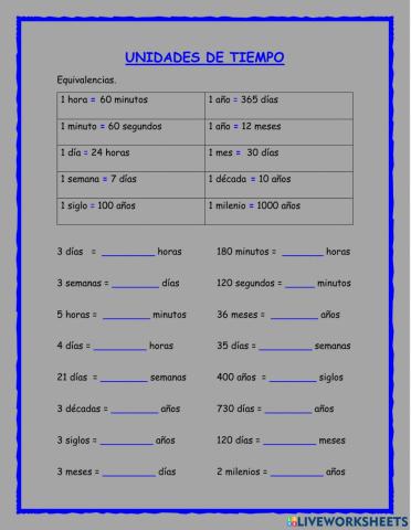 Unidades de tiempo