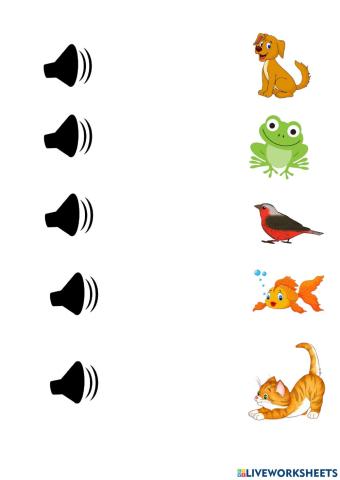 Funny Animals listen and match