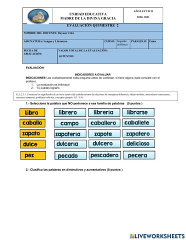 Final quimestre lengua
