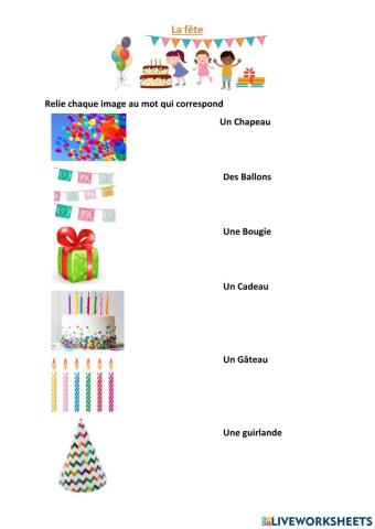 La fête -vocabulaire