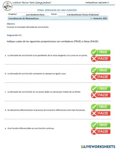 Derivada de una función