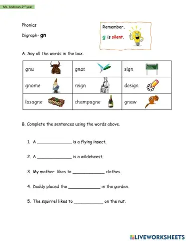 Digraphs- gn and kn