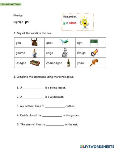 Digraphs- gn and kn