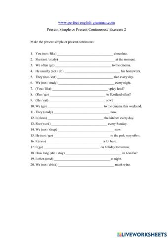 Present Simple or Present Continuous