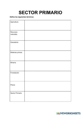 Sector Primario