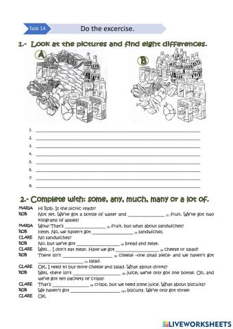 Unit 6 (Picnic) - Task 14