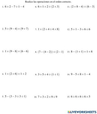 Operaciones combinadas  sarta 2