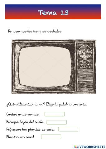 Repaso tema 13 lengua 1º