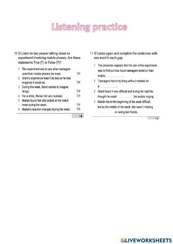 Listening practice B1+