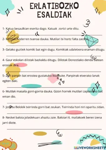 Erlatibozko esaldiak