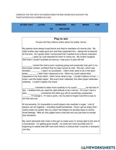 Punctuation practice